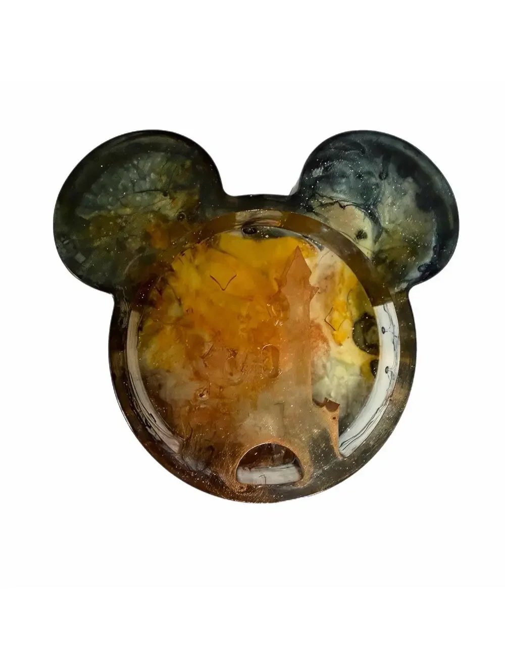 Handcrafted Resin Mickey Mouse Castle Trinket